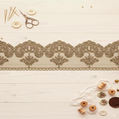 ارگانزا وارداتی 10سانت طلایی مات