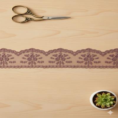 ارگانزا وارداتی 5سانت بنفش خاکی