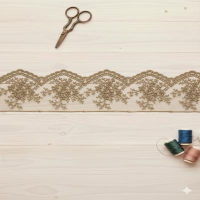 ارگانزا وارداتی 6.5سانت طلایی مات