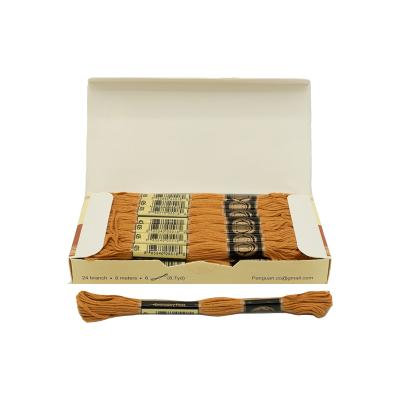 نخ گلدوزی پنگوئن نارنجی قهوه‌ای - P435