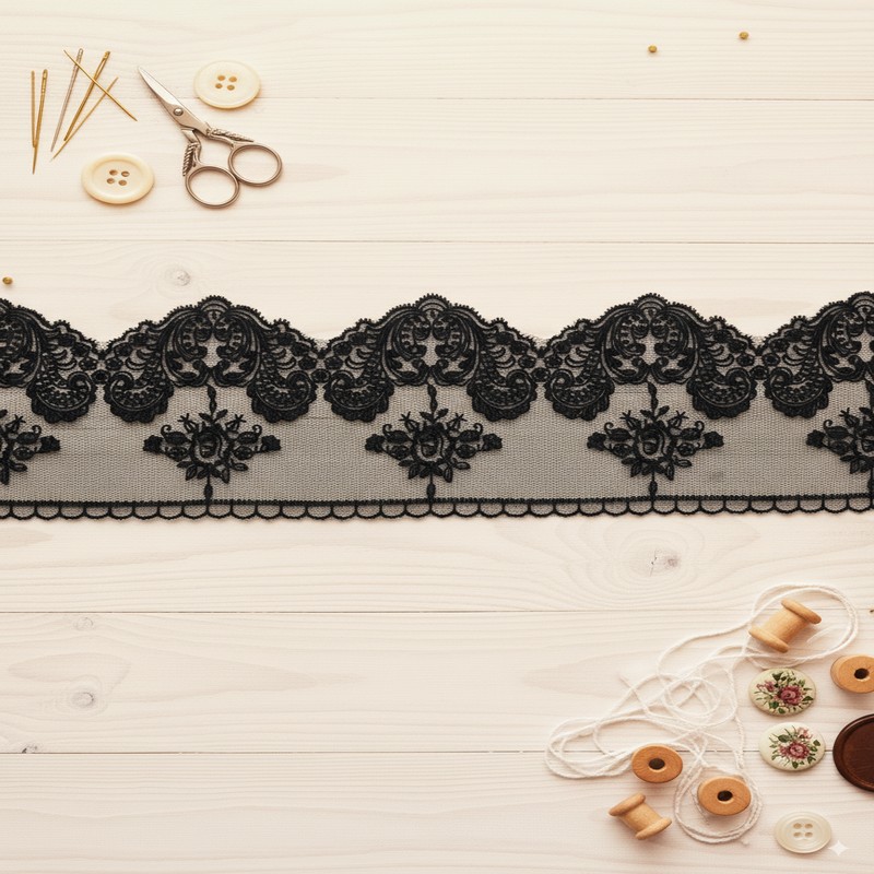 ارگانزا وارداتی 10سانت مشکی