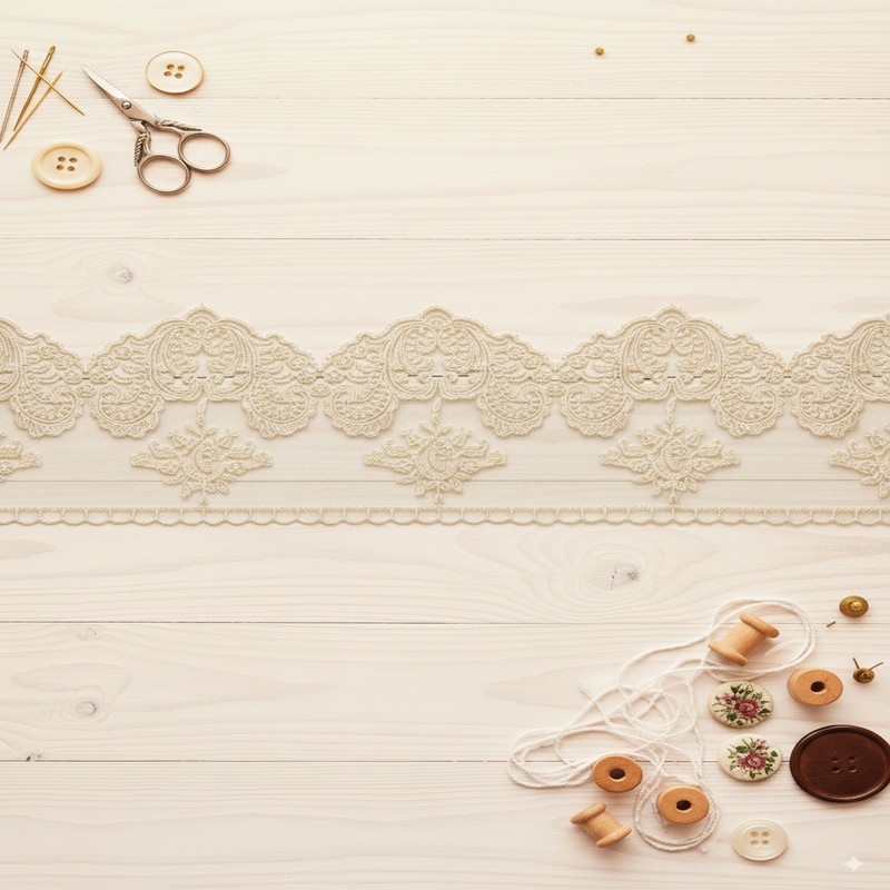 ارگانزا وارداتی 10سانت کرم